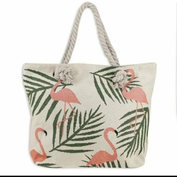 Handbags - Large Artistic Flamingo Summer Bag